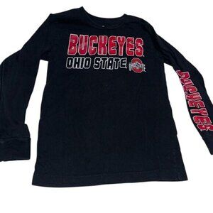 Ohio State Buckeyes Kids Long Sleeve Shirt Black Size S 6/7 Term Athletics 100%